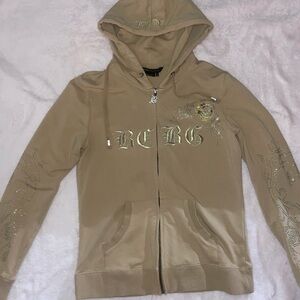 BCBGMaxAzria Tan Hoodie Jacket